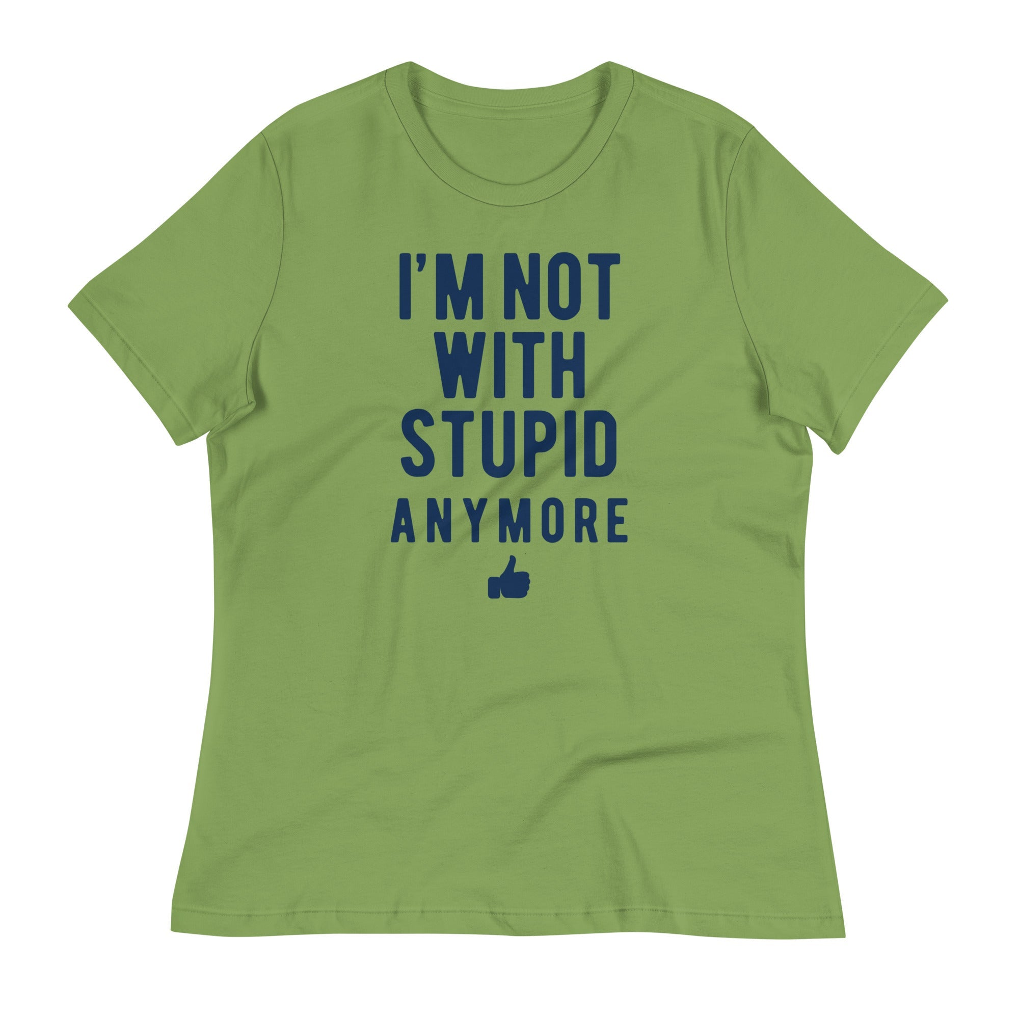 I'm Not With Stupid Anymore Women's Signature Tee Hoodie, Sweatshirt | CoreVibeTees.com (Image 3)