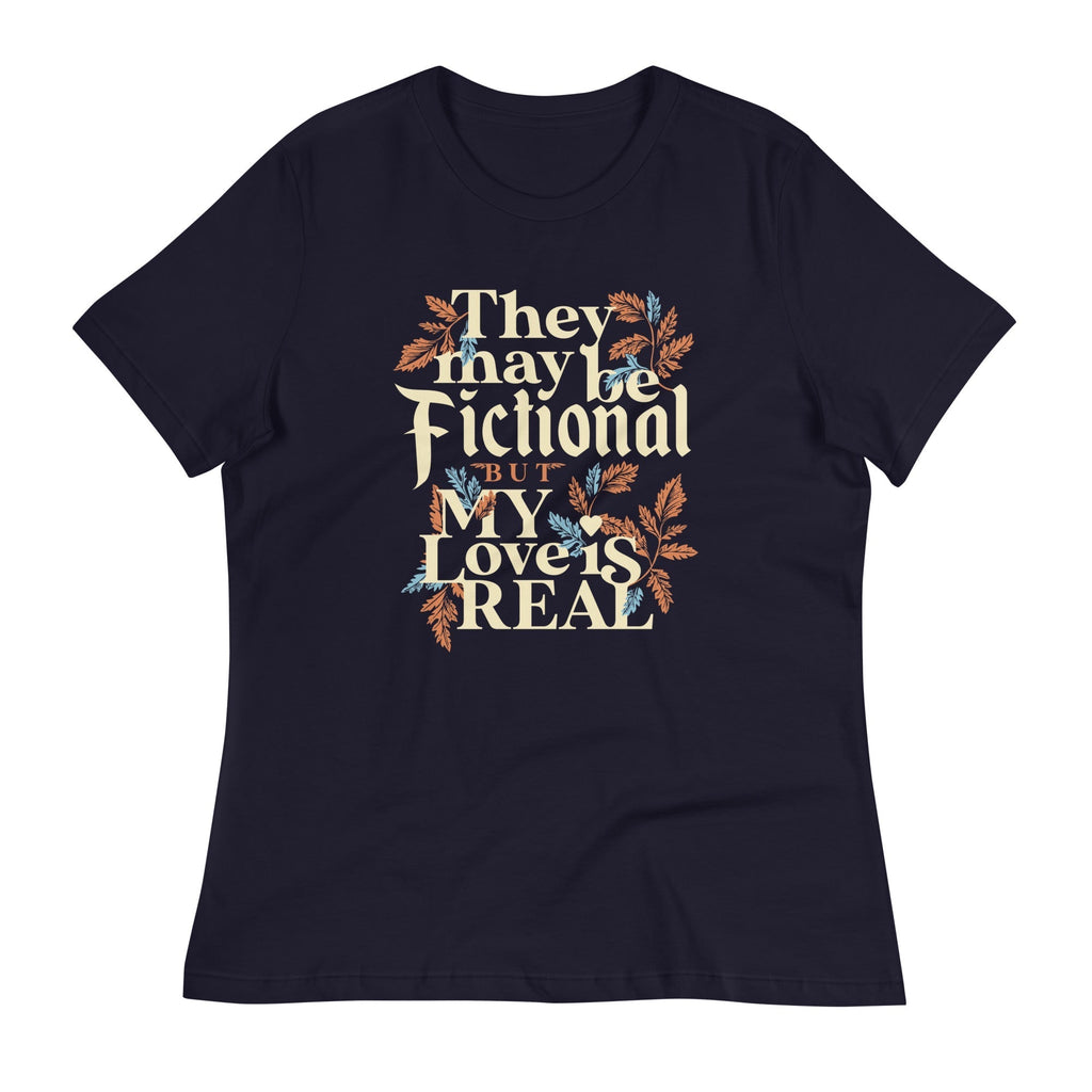 They May Be Fictional But My Love Is Real Women's Signature Tee Hoodie, Sweatshirt | CoreVibeTees.com (Image 2)