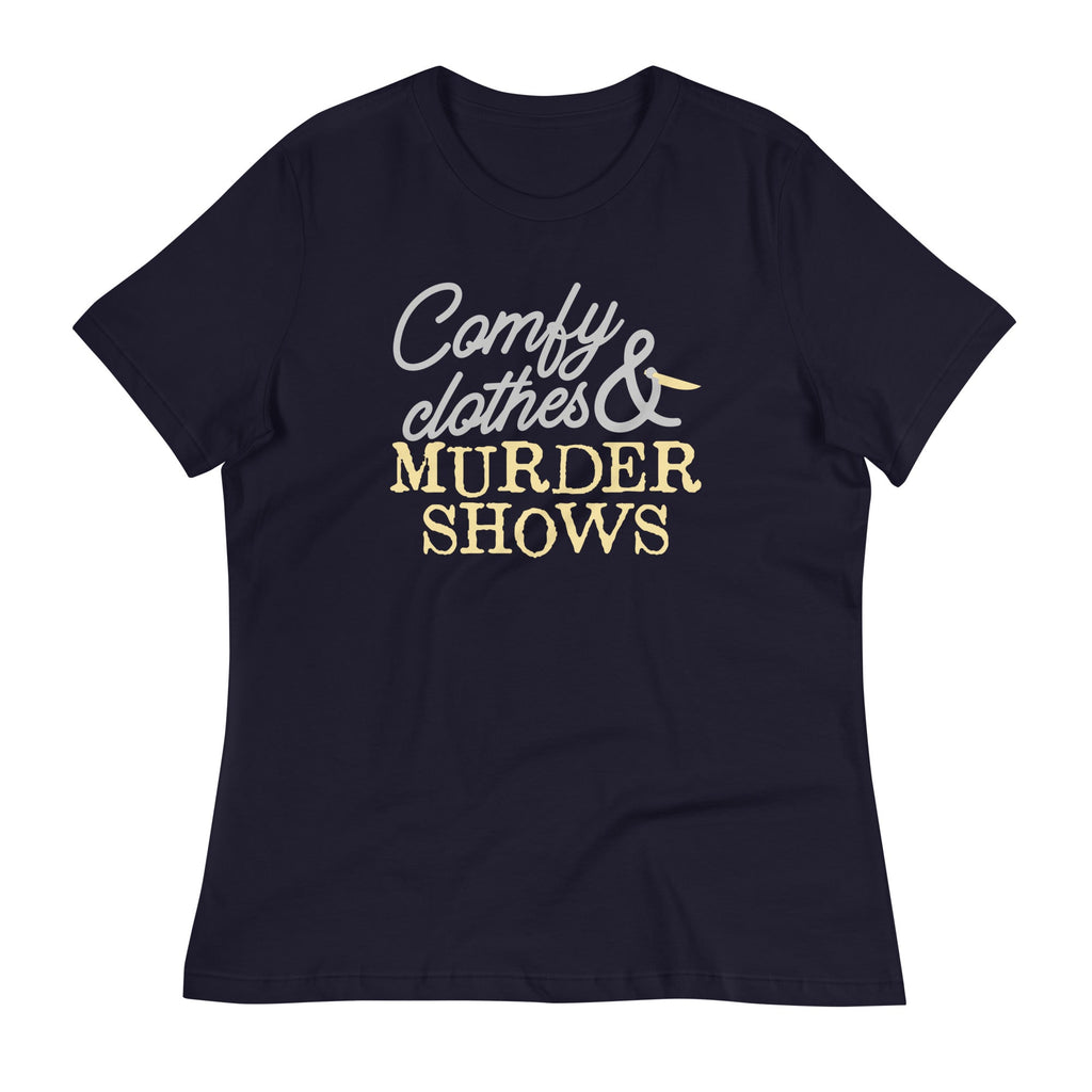 Comfy Clothes & Murder Shows Women's Signature Tee Hoodie, Sweatshirt | CoreVibeTees.com (Image 2)