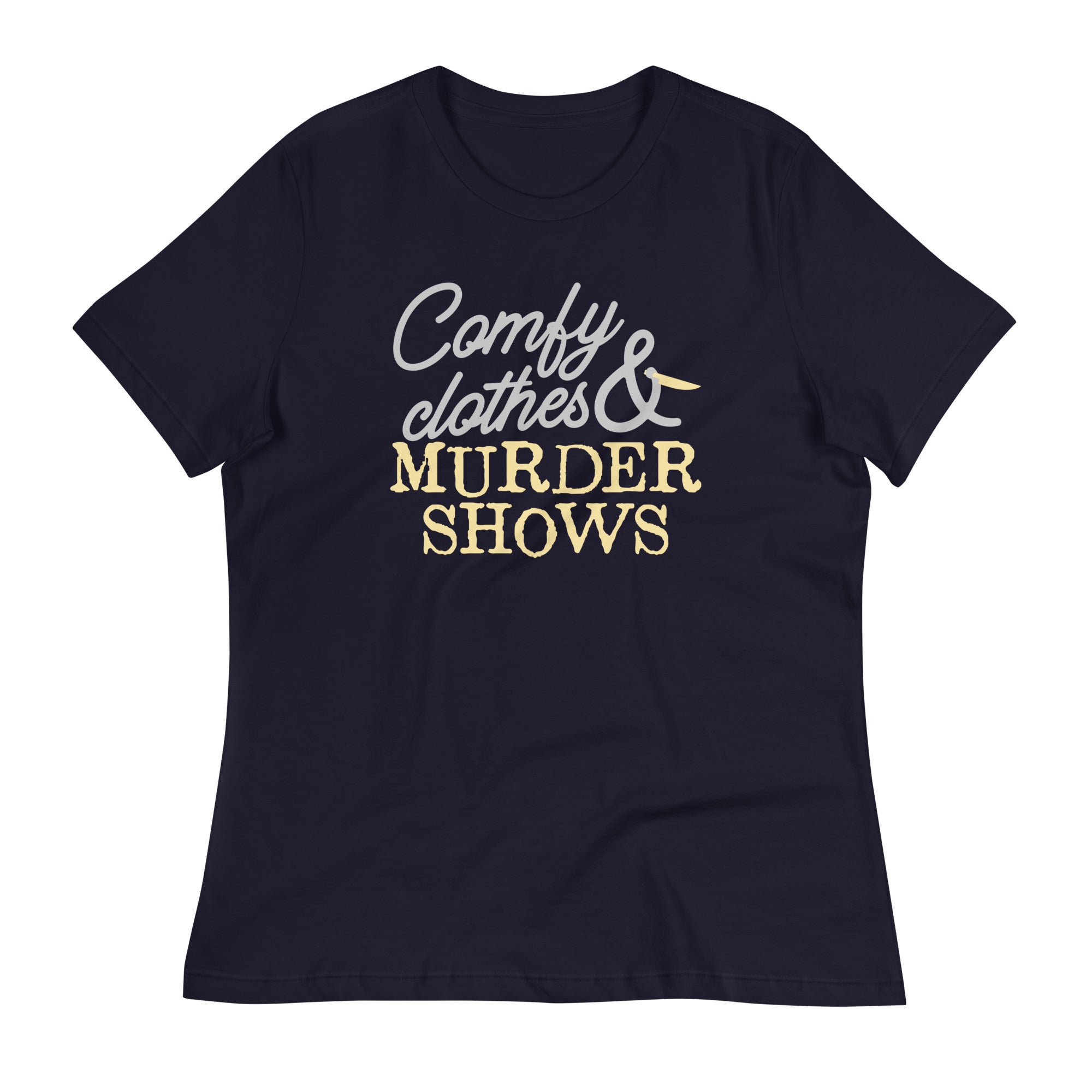 Comfy Clothes & Murder Shows Women's Signature Tee Hoodie, Sweatshirt | CoreVibeTees.com (Image 2)