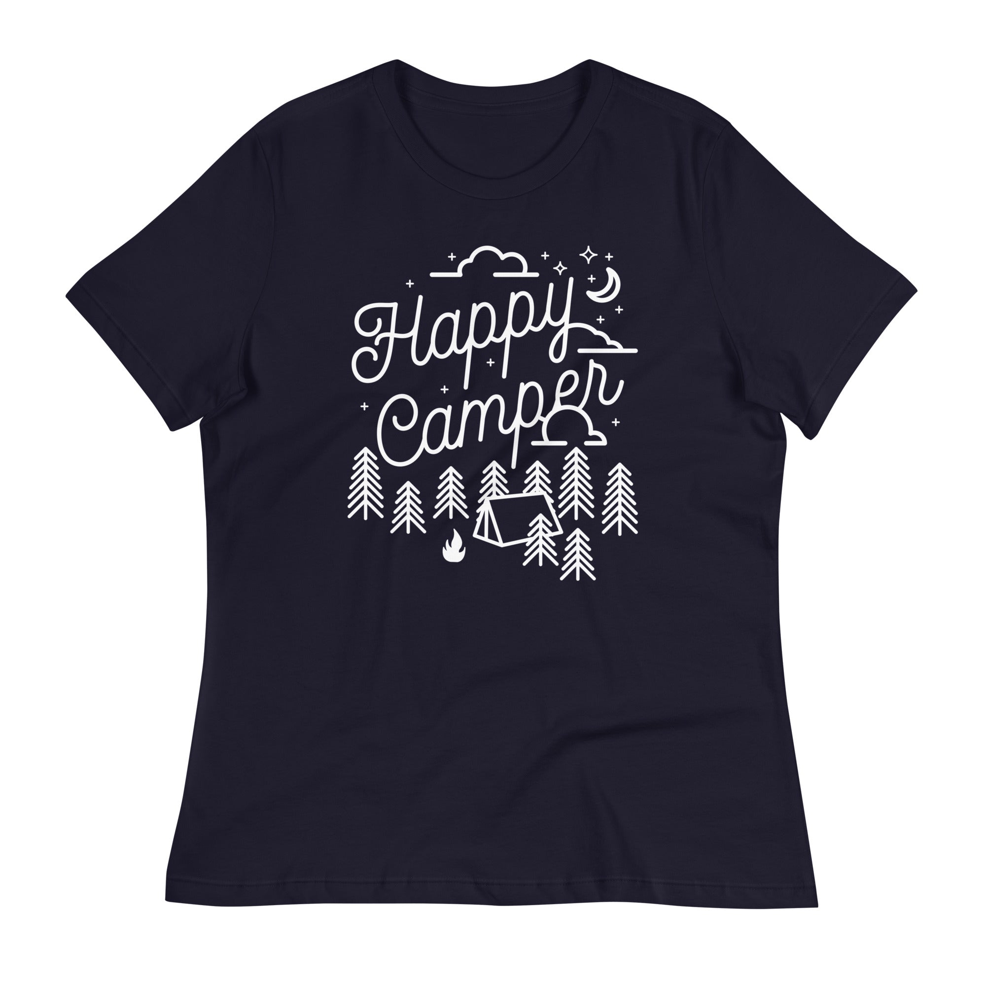 Happy Camper Women's Signature Tee Hoodie, Sweatshirt | CoreVibeTees.com (Image 2)