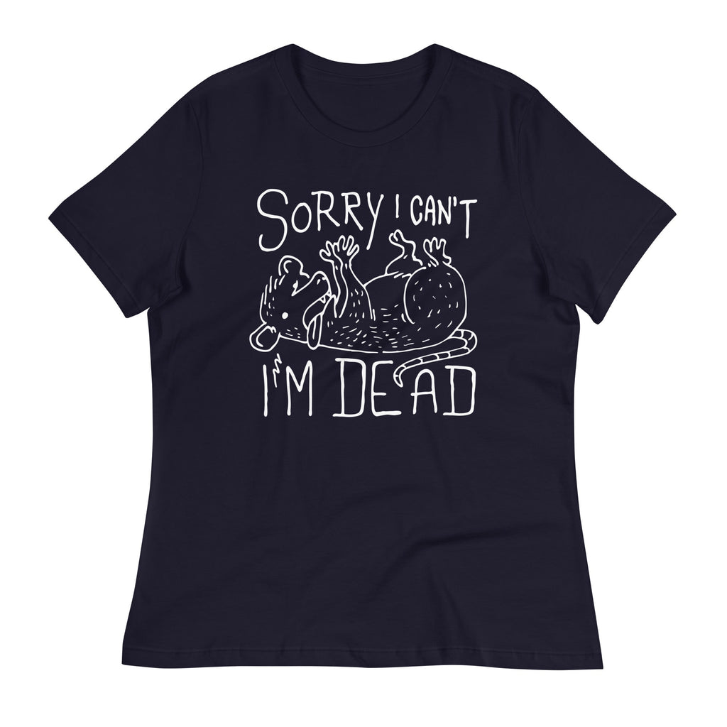Sorry I Can't I'm Dead Women's Signature Tee Hoodie, Sweatshirt | CoreVibeTees.com (Image 2)