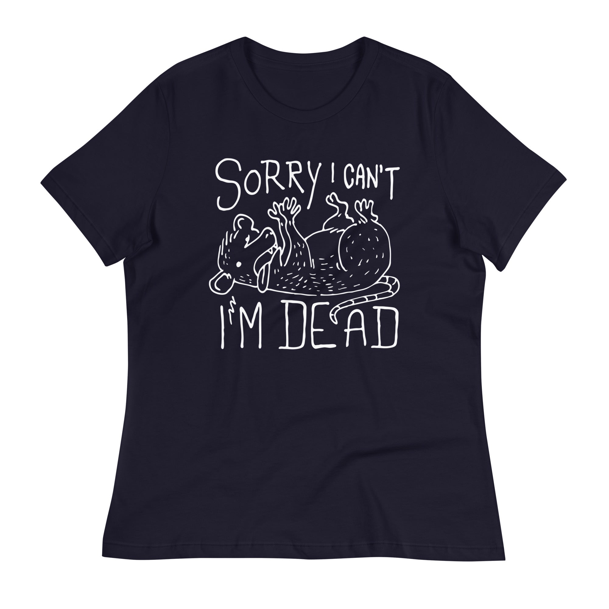 Sorry I Can't I'm Dead Women's Signature Tee Hoodie, Sweatshirt | CoreVibeTees.com (Image 2)