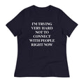 Trying Very Hard Not To Connect Women's Signature Tee Hoodie, Sweatshirt | CoreVibeTees.com (Image 1)