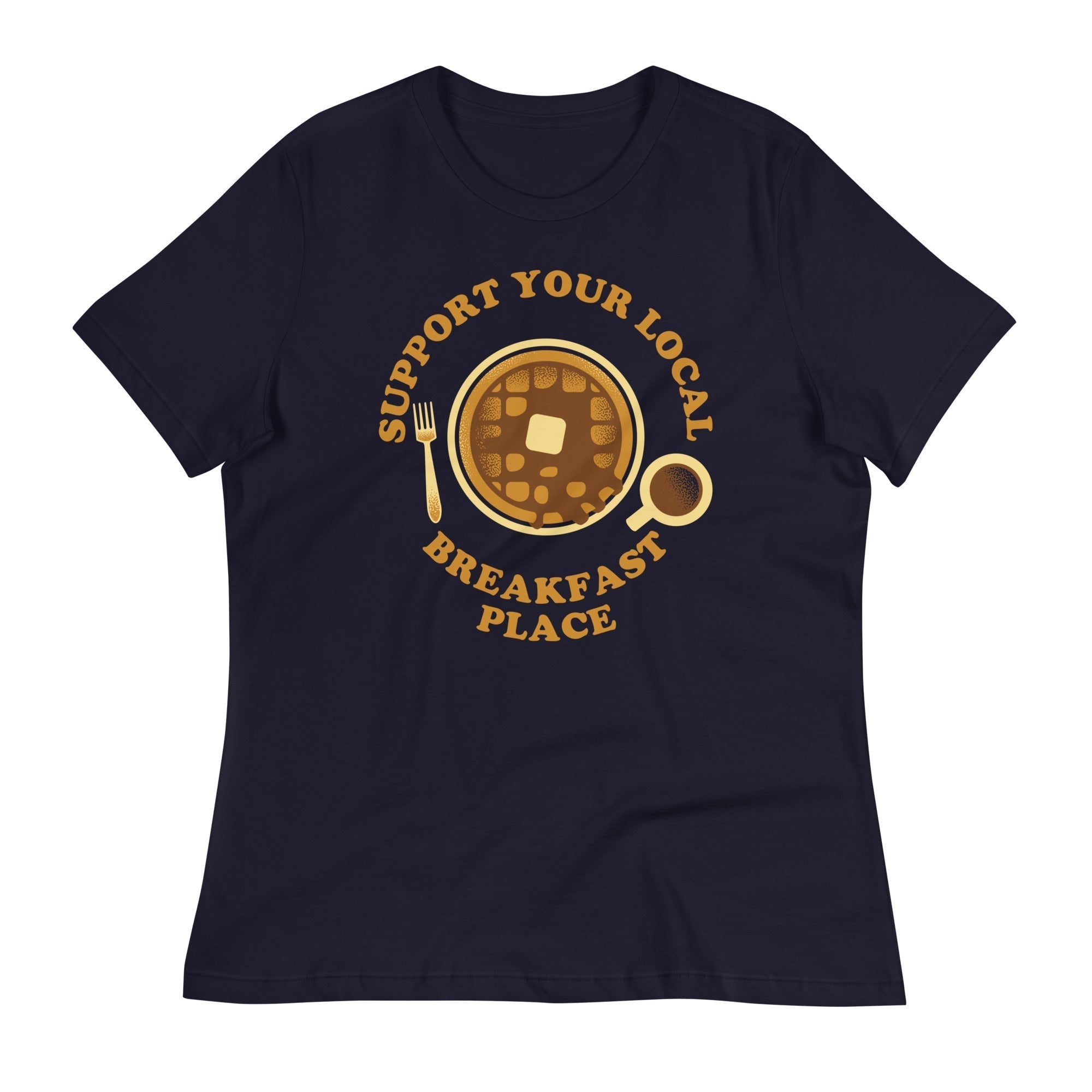 Support Your Local Breakfast Place Women's Signature Tee Hoodie, Sweatshirt | CoreVibeTees.com (Image 1)