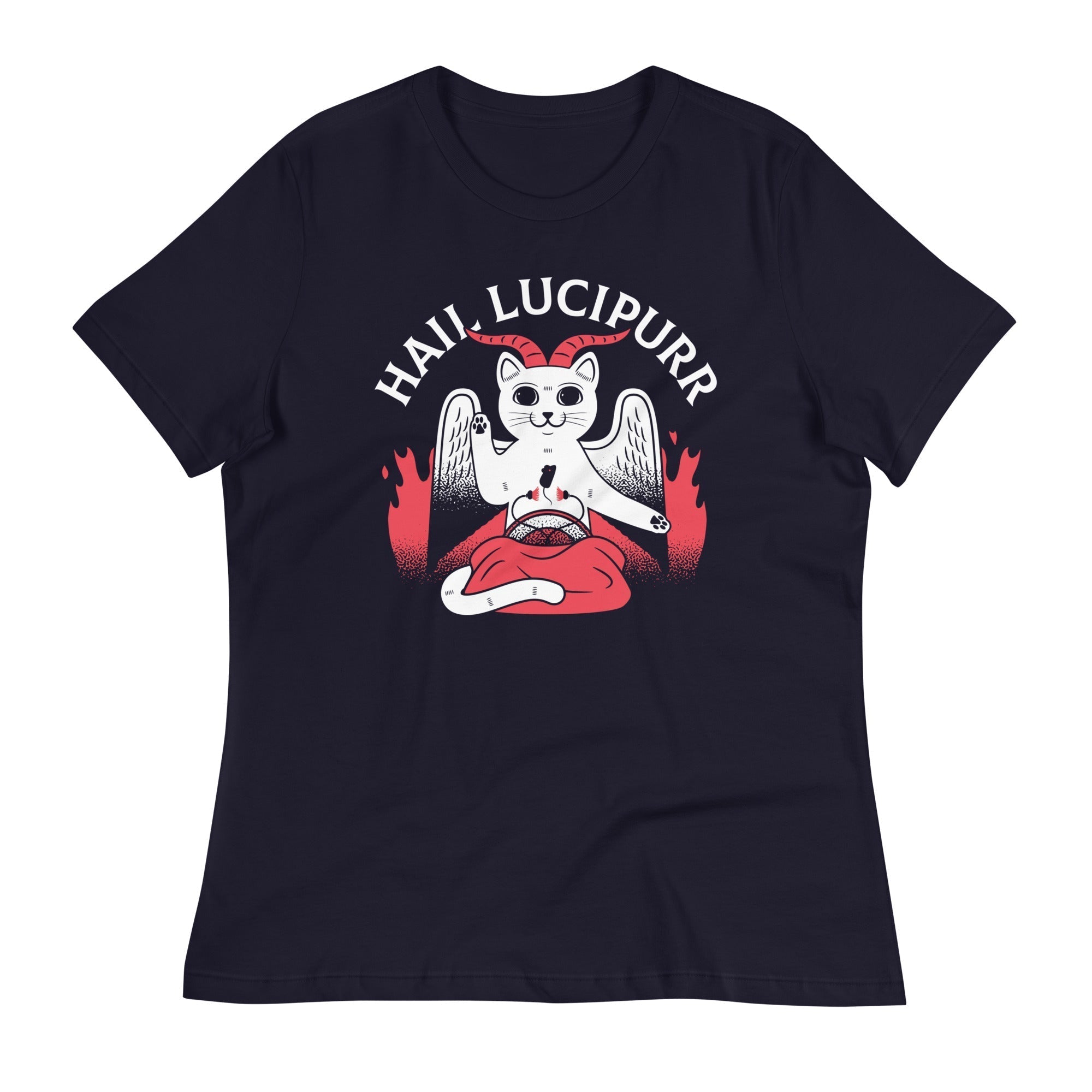 Hail Lucipurr Women's Signature Tee Hoodie, Sweatshirt | CoreVibeTees.com (Image 2)