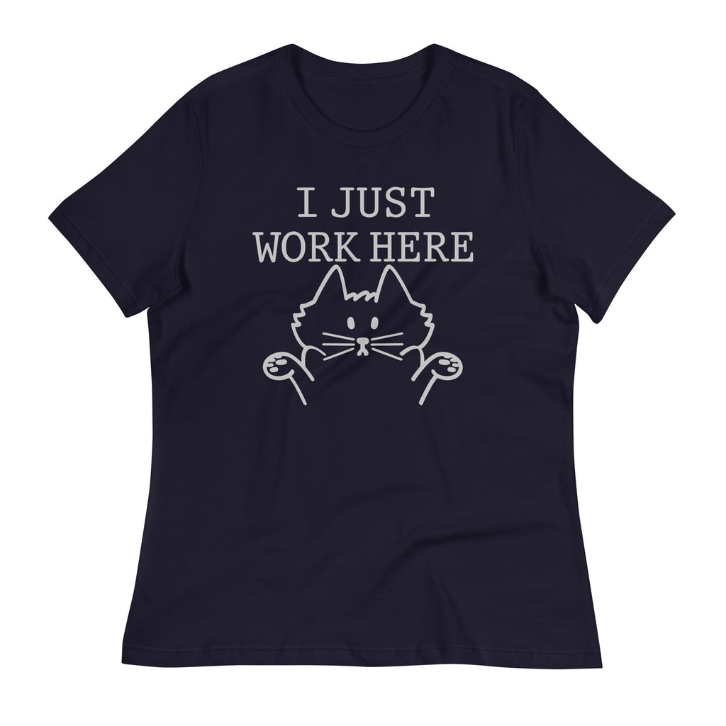 I Just Work Here Women's Signature Tee Hoodie, Sweatshirt | CoreVibeTees.com (Image 2)