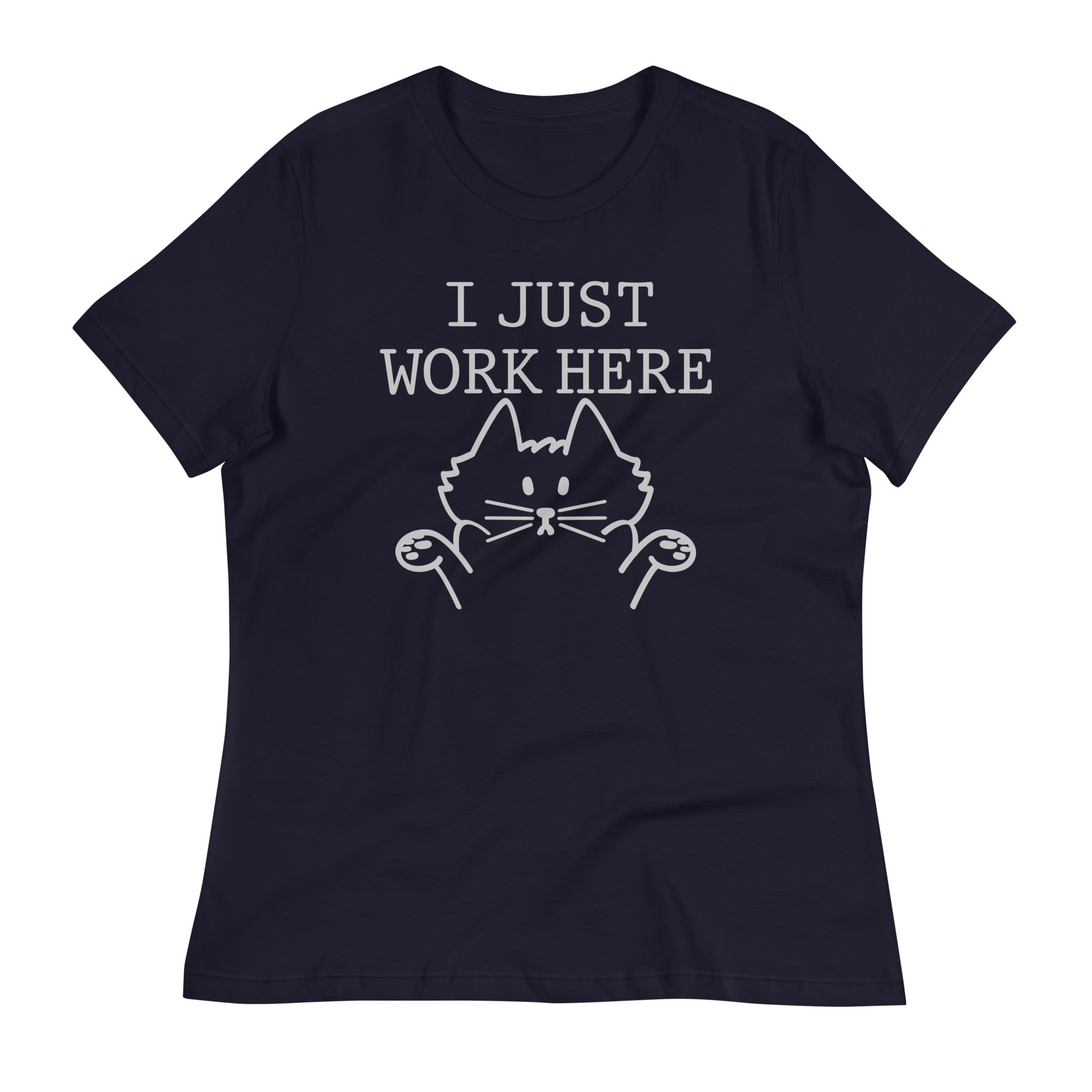 I Just Work Here Women's Signature Tee Hoodie, Sweatshirt | CoreVibeTees.com (Image 2)