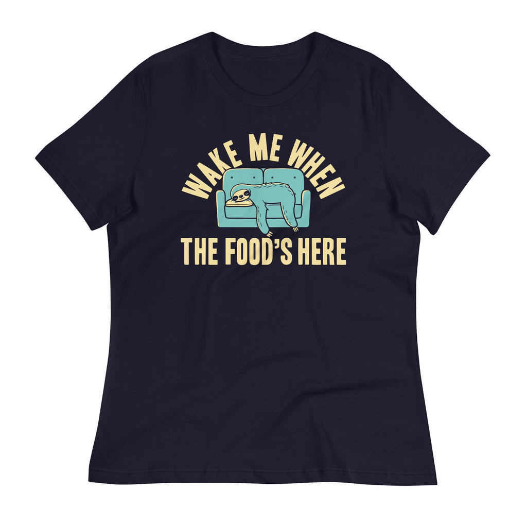 Wake Me When The Food's Here Women's Signature Tee Hoodie, Sweatshirt | CoreVibeTees.com (Image 1)