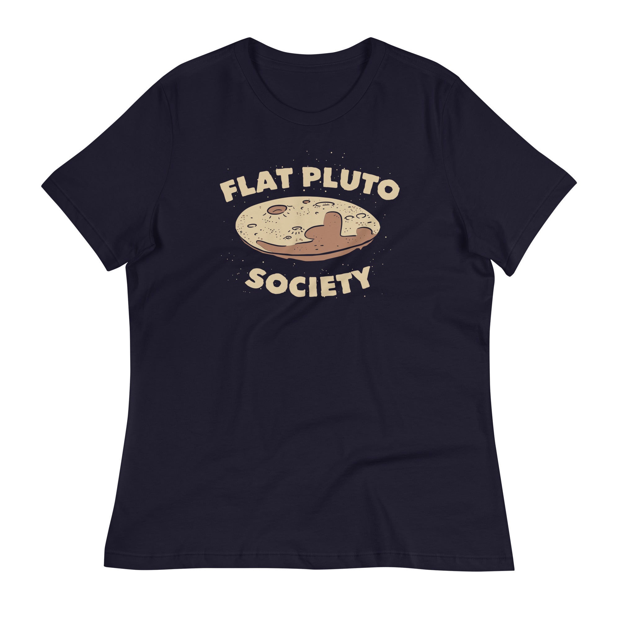Flat Pluto Society Women's Signature Tee Hoodie, Sweatshirt | CoreVibeTees.com (Image 1)