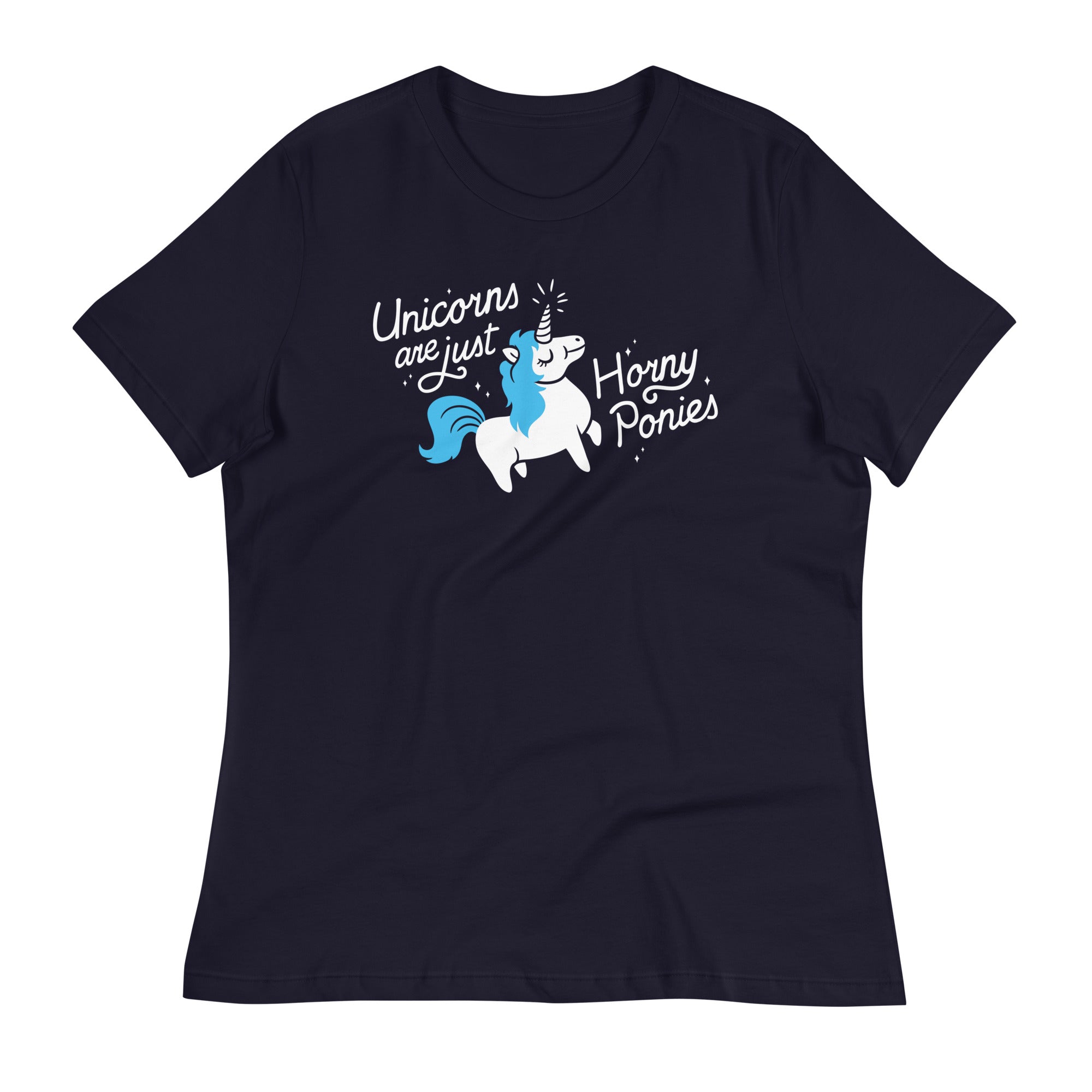 Unicorns Are Just Horny Ponies Women's Signature Tee Hoodie, Sweatshirt | CoreVibeTees.com (Image 1)