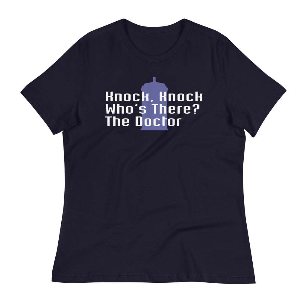 Knock Knock! Who's There? The Doctor Women's Signature Tee Hoodie, Sweatshirt | CoreVibeTees.com (Image 1)