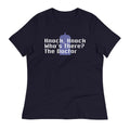 Knock Knock! Who's There? The Doctor Women's Signature Tee Hoodie, Sweatshirt | CoreVibeTees.com (Image 1)