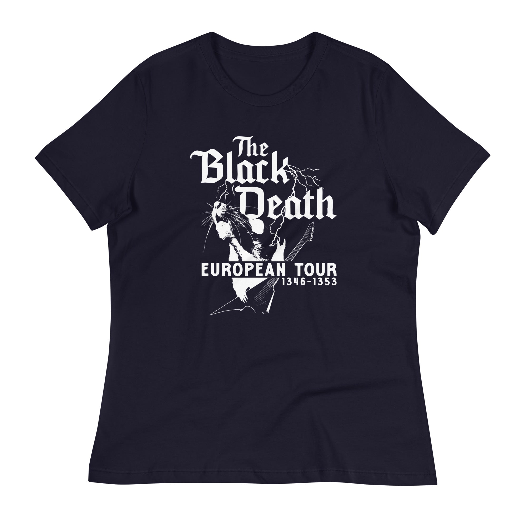The Black Death European Tour Women's Signature Tee Hoodie, Sweatshirt | CoreVibeTees.com (Image 2)
