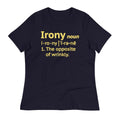 Irony Definition Women's Signature Tee Hoodie, Sweatshirt | CoreVibeTees.com (Image 1)