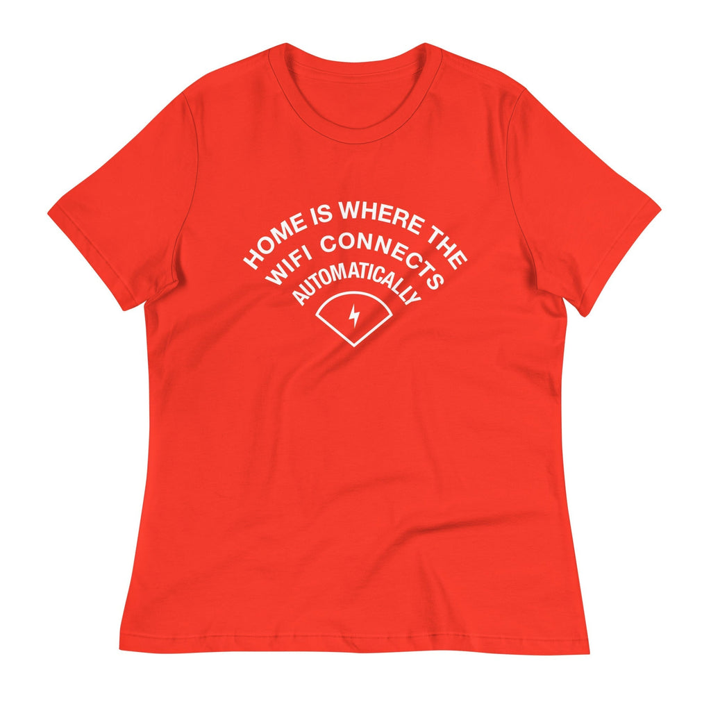 Home Is Where The WiFI Connects Automatically Women's Signature Tee Hoodie, Sweatshirt | CoreVibeTees.com (Image 3)