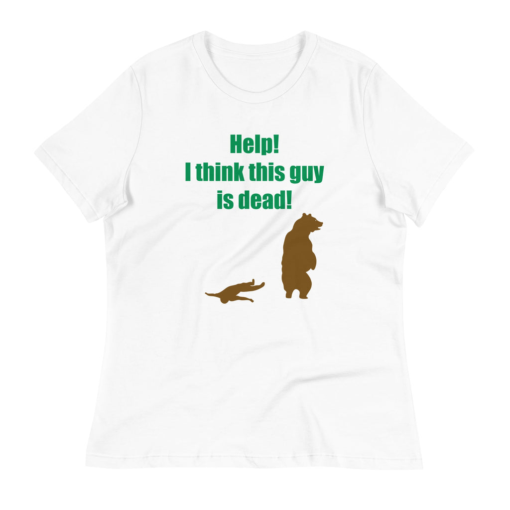 Help! I Think This Guy Is Dead! Women's Signature Tee Hoodie, Sweatshirt | CoreVibeTees.com (Image 5)