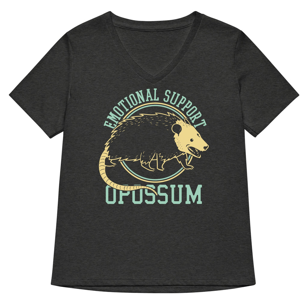 Emotional Support Opossum Women's V-Neck Tee Hoodie, Sweatshirt | CoreVibeTees.com (Image 3)