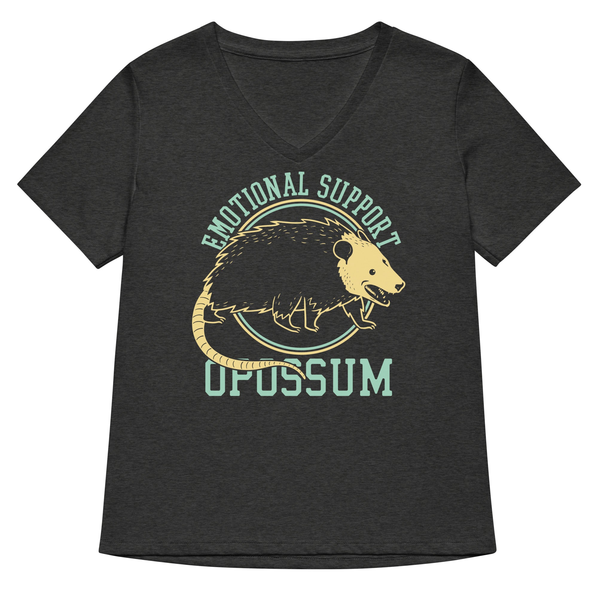 Emotional Support Opossum Women's V-Neck Tee Hoodie, Sweatshirt | CoreVibeTees.com (Image 3)