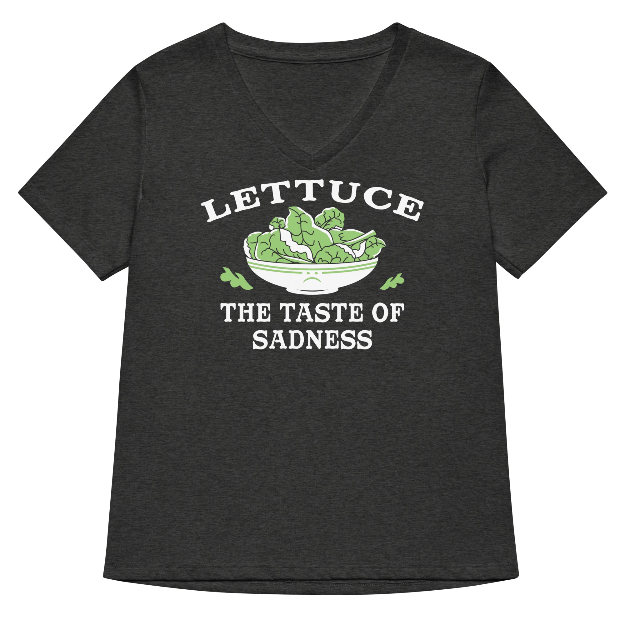 Lettuce, The Taste Of Sadness Women's V-Neck Tee Hoodie, Sweatshirt | CoreVibeTees.com (Image 3)