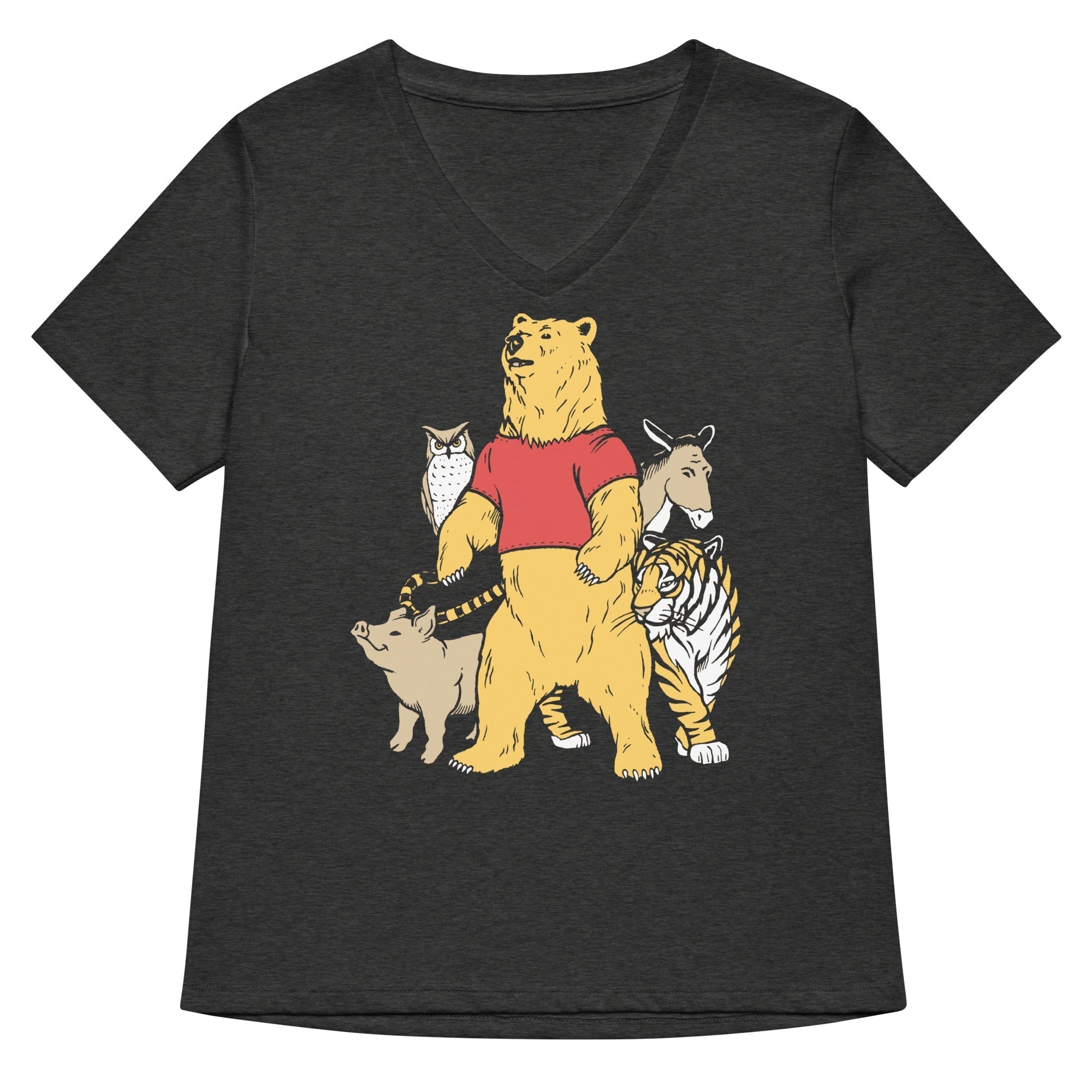 Bear And Friends Women's V-Neck Tee Hoodie, Sweatshirt | CoreVibeTees.com (Image 3)