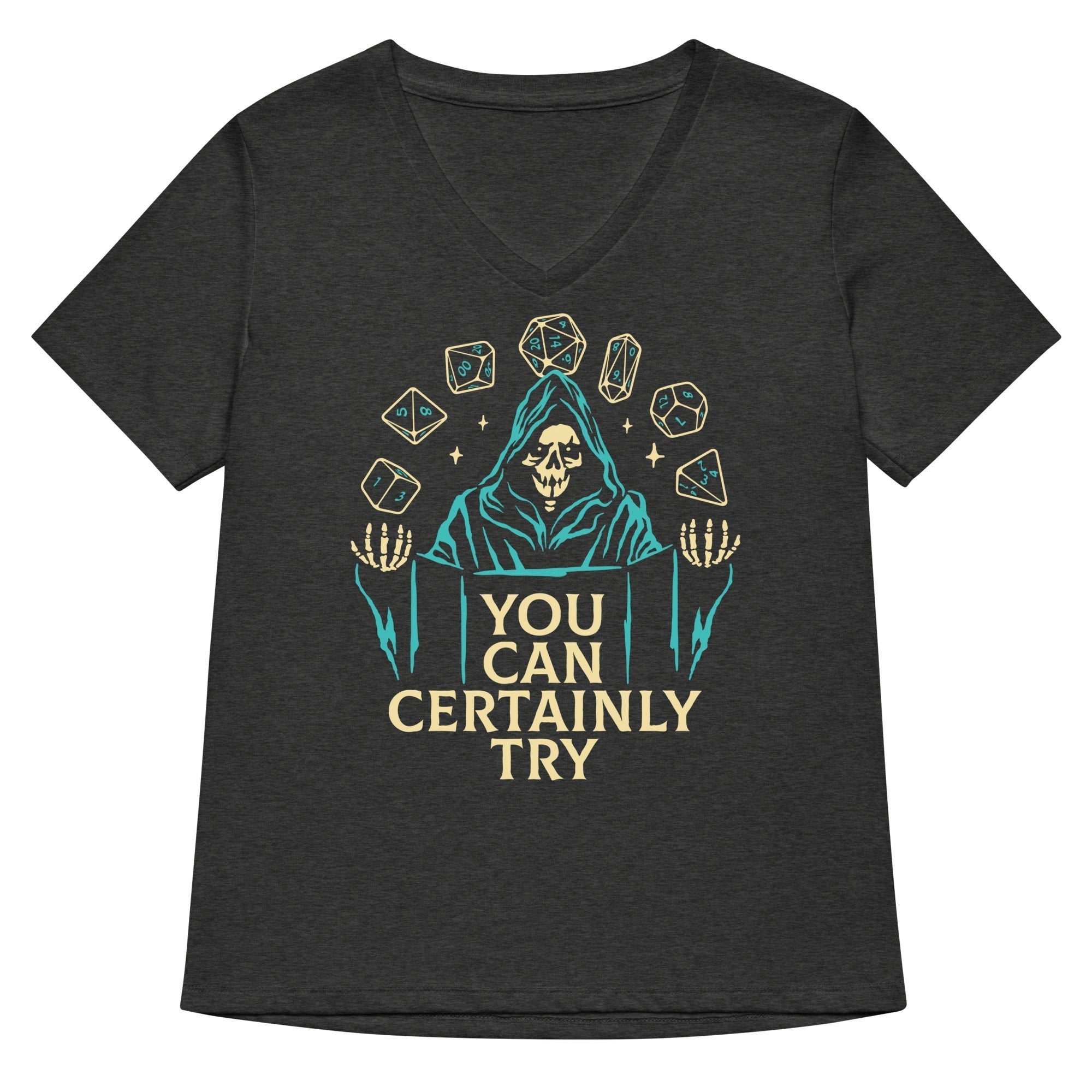 You Can Certainly Try Women's V-Neck Tee Hoodie, Sweatshirt | CoreVibeTees.com (Image 3)