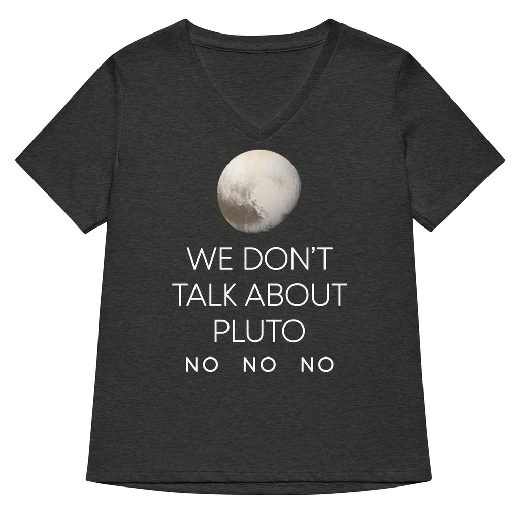 We Don't Talk About Pluto Women's V-Neck Tee Hoodie, Sweatshirt | CoreVibeTees.com (Image 3)