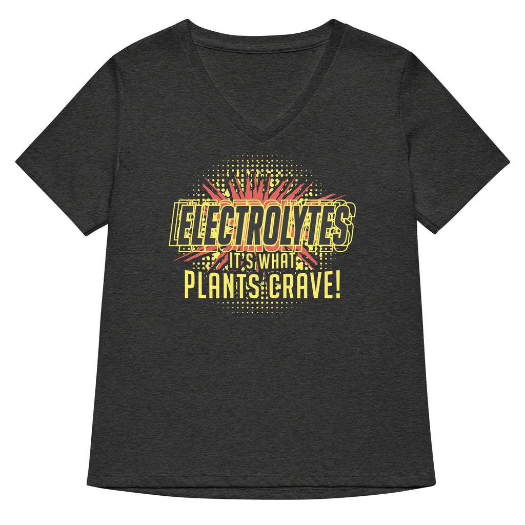 Electrolytes, It's What Plants Crave! Women's V-Neck Tee Hoodie, Sweatshirt | CoreVibeTees.com (Image 4)