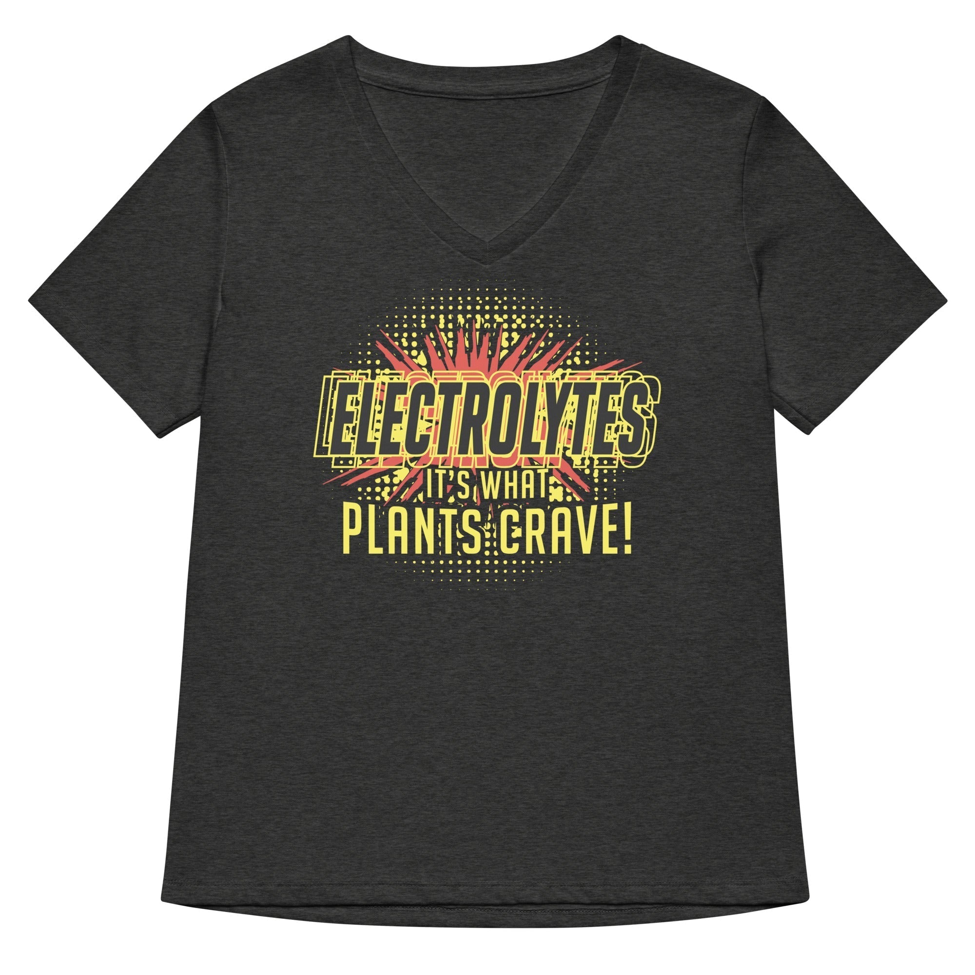 Electrolytes, It's What Plants Crave! Women's V-Neck Tee Hoodie, Sweatshirt | CoreVibeTees.com (Image 4)