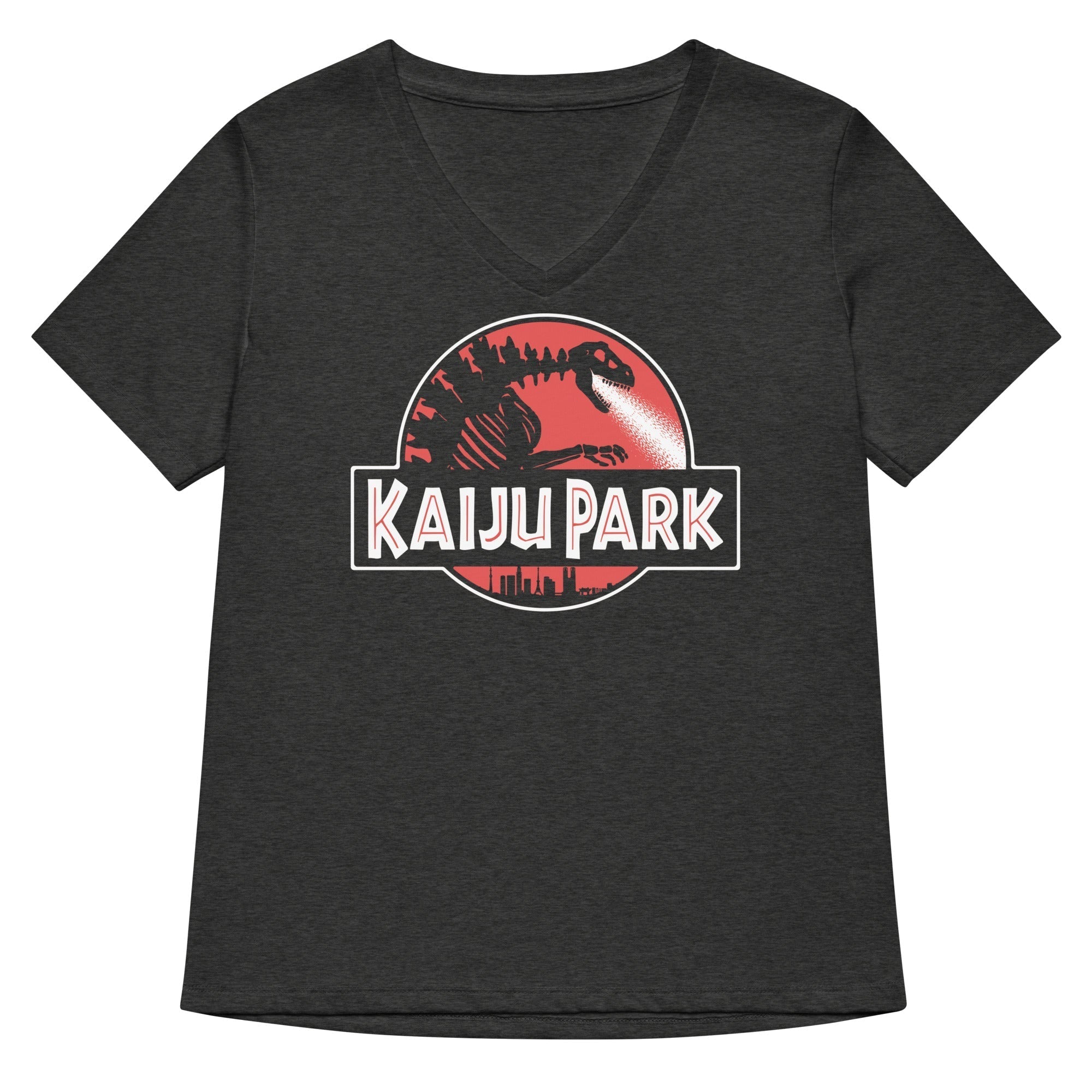 Kaiju Park Women's V-Neck Tee Hoodie, Sweatshirt | CoreVibeTees.com (Image 3)