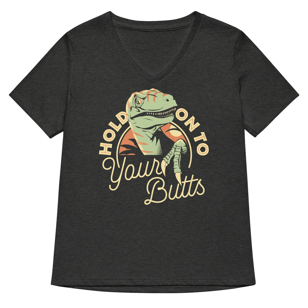 Hold On To Your Butts Women's V-Neck Tee Hoodie, Sweatshirt | CoreVibeTees.com (Image 3)