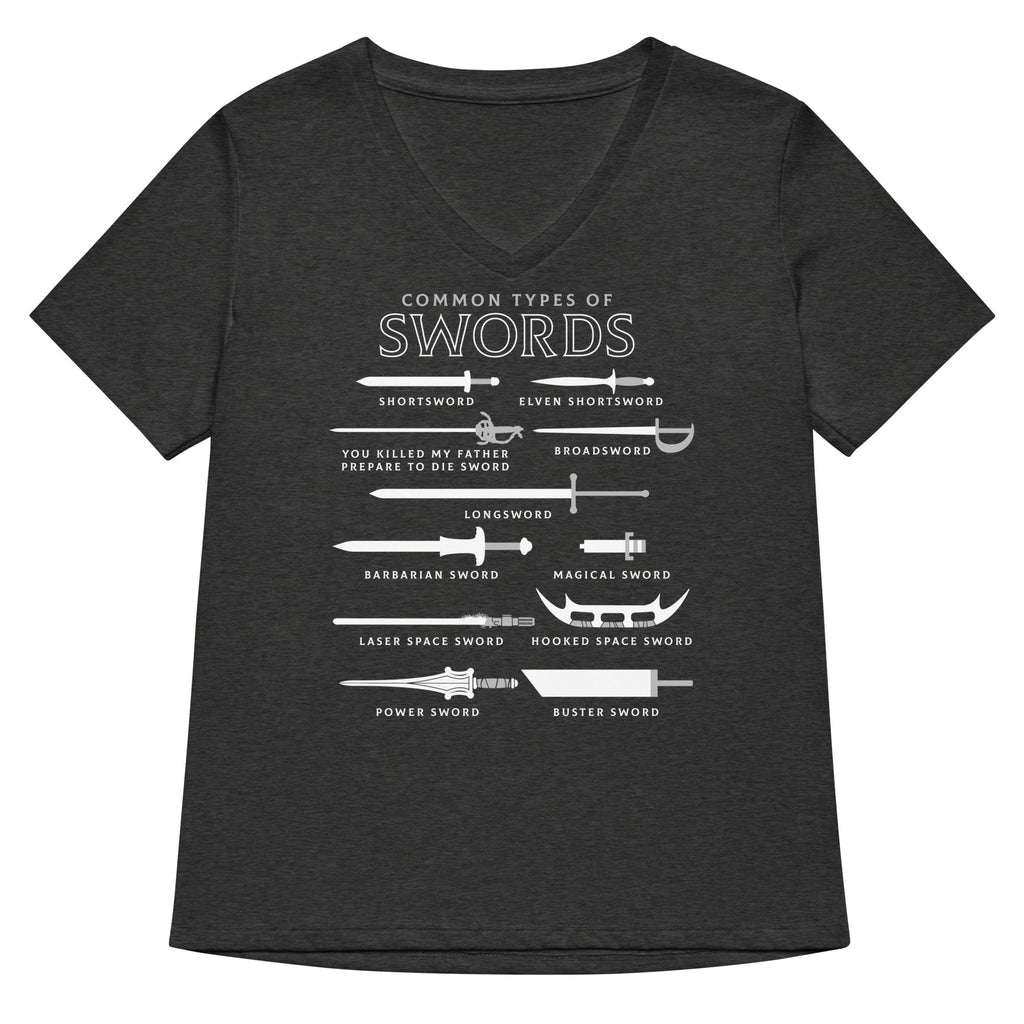 Common Types Of Swords Women's V-Neck Tee Hoodie, Sweatshirt | CoreVibeTees.com (Image 3)