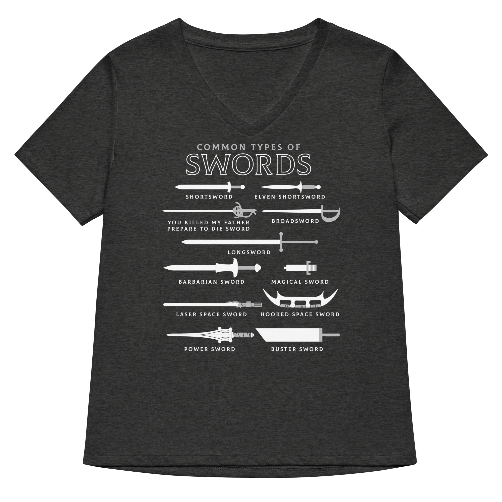 Common Types Of Swords Women's V-Neck Tee Hoodie, Sweatshirt | CoreVibeTees.com (Image 3)