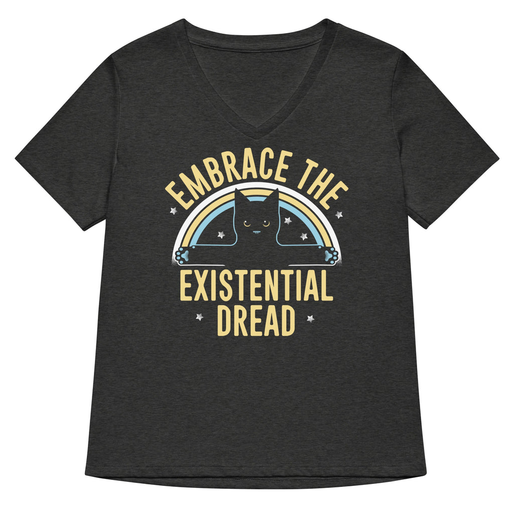 Embrace The Existential Dread Women's V-Neck Tee Hoodie, Sweatshirt | CoreVibeTees.com (Image 3)