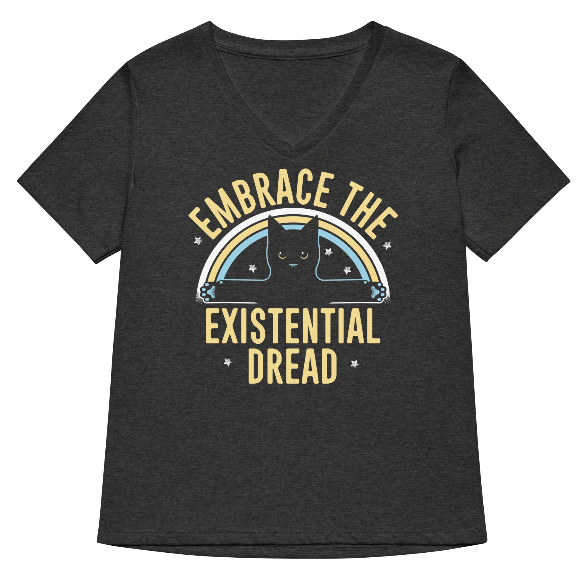 Embrace The Existential Dread Women's V-Neck Tee Hoodie, Sweatshirt | CoreVibeTees.com (Image 3)