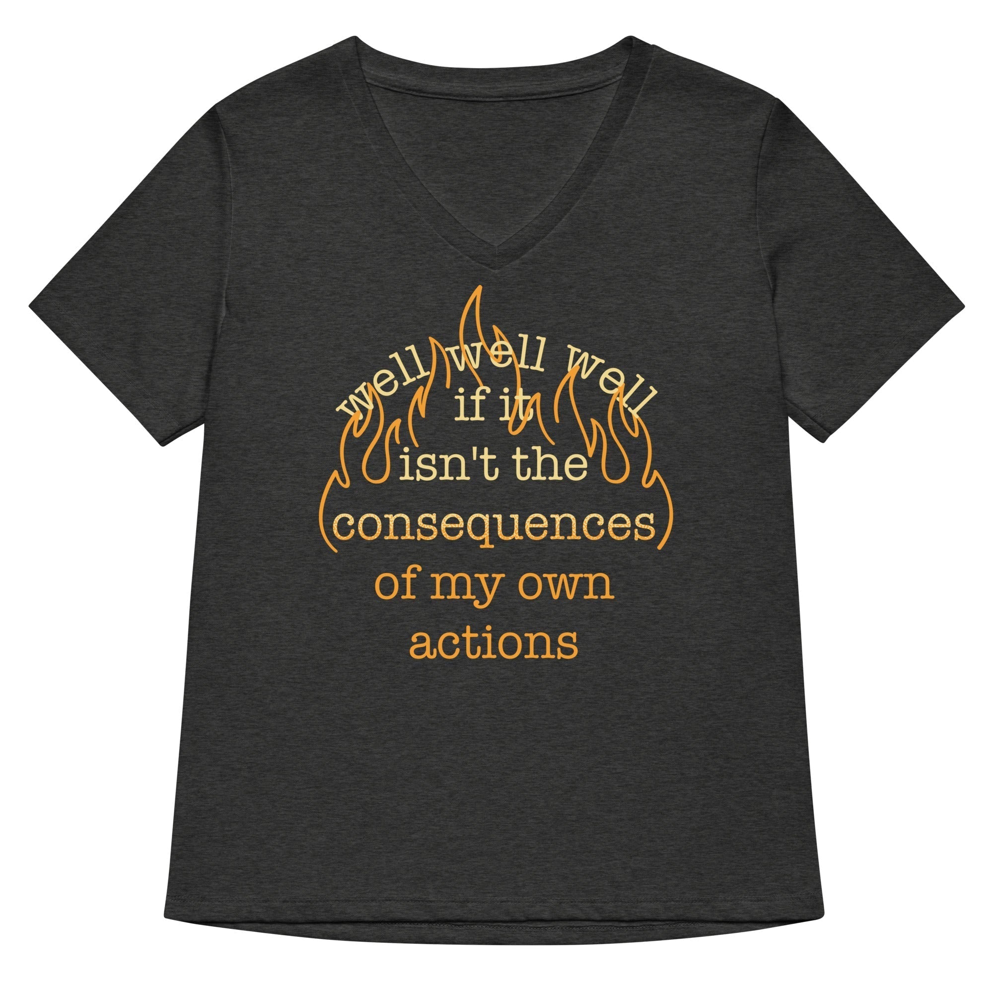The Consequences Of My Own Actions Women's V-Neck Tee Hoodie, Sweatshirt | CoreVibeTees.com (Image 3)