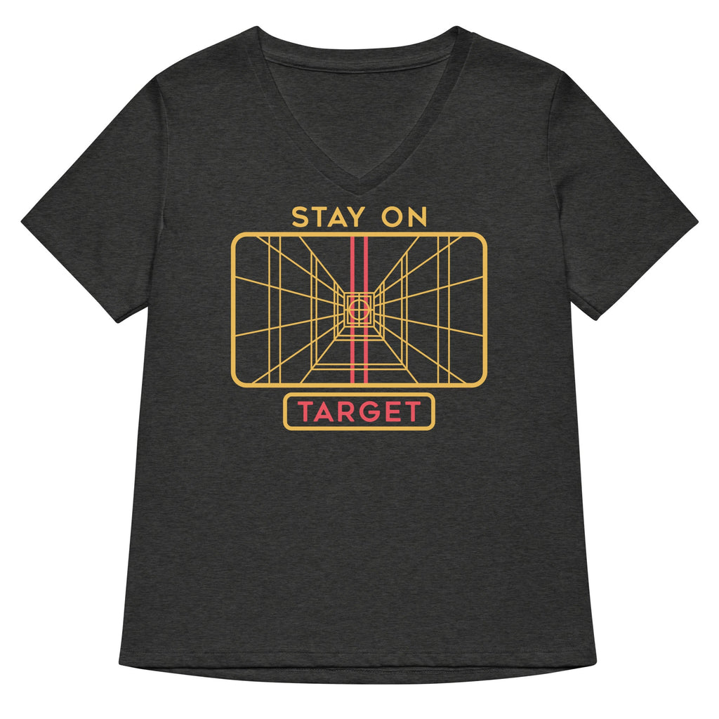 Stay On Target Women's V-Neck Tee Hoodie, Sweatshirt | CoreVibeTees.com (Image 3)