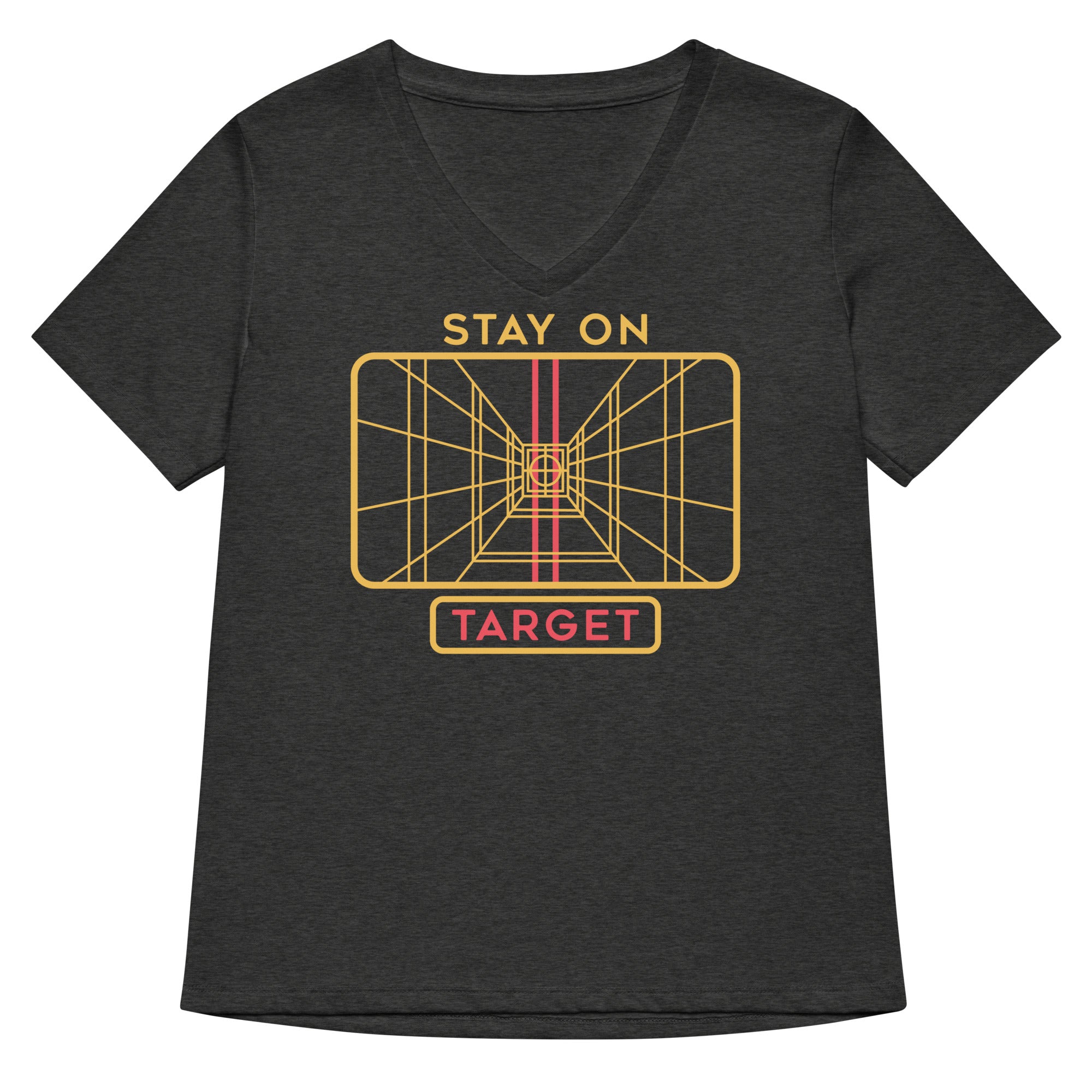 Stay On Target Women's V-Neck Tee Hoodie, Sweatshirt | CoreVibeTees.com (Image 3)