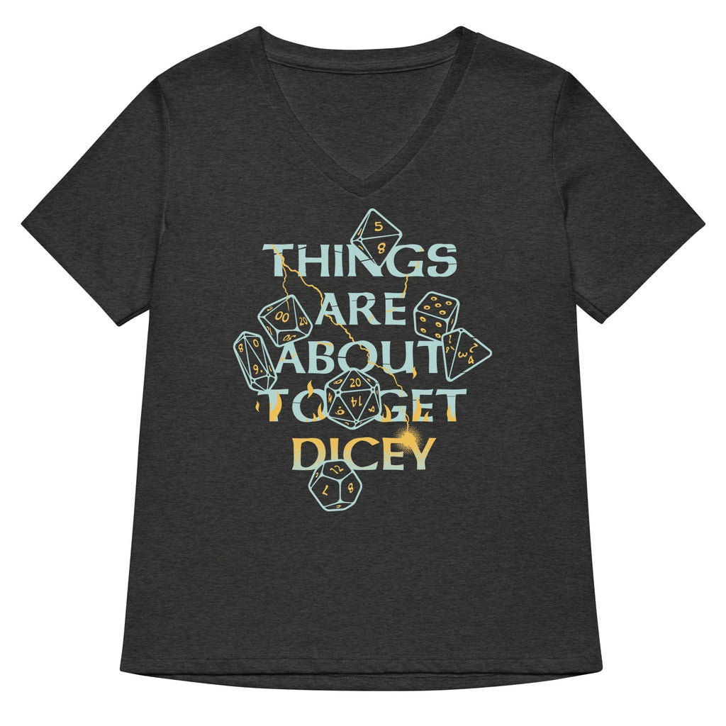 Things Are About To Get Dicey Women's V-Neck Tee Hoodie, Sweatshirt | CoreVibeTees.com (Image 3)
