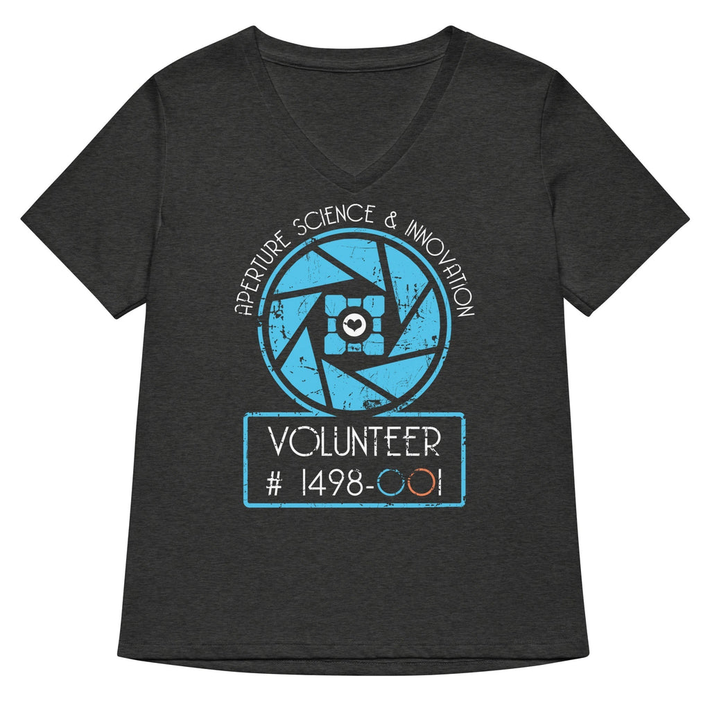 Aperture Science Volunteer Women's V-Neck Tee Hoodie, Sweatshirt | CoreVibeTees.com (Image 3)