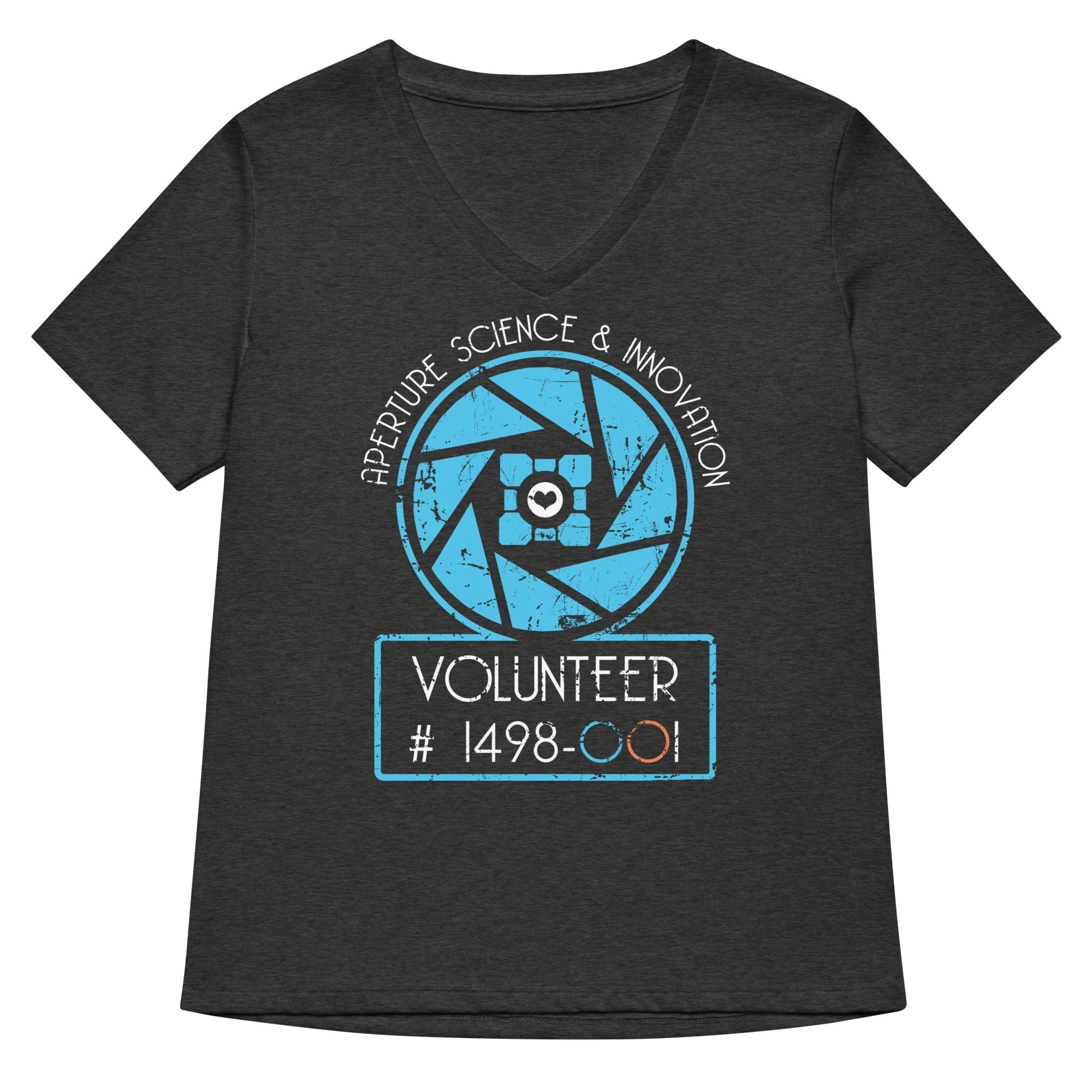 Aperture Science Volunteer Women's V-Neck Tee Hoodie, Sweatshirt | CoreVibeTees.com (Image 3)