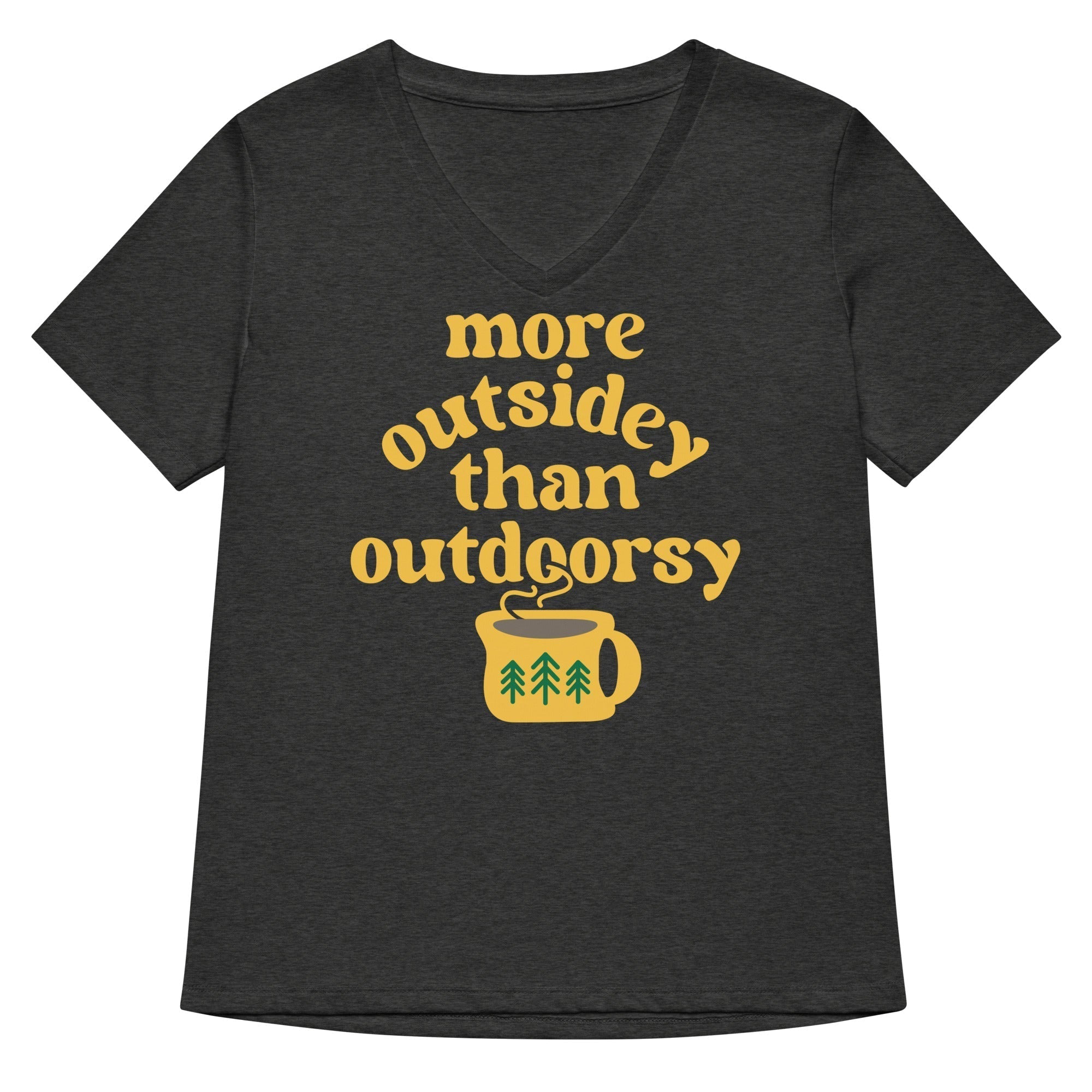 More Outsidey Than Outdoorsy Women's V-Neck Tee Hoodie, Sweatshirt | CoreVibeTees.com (Image 4)