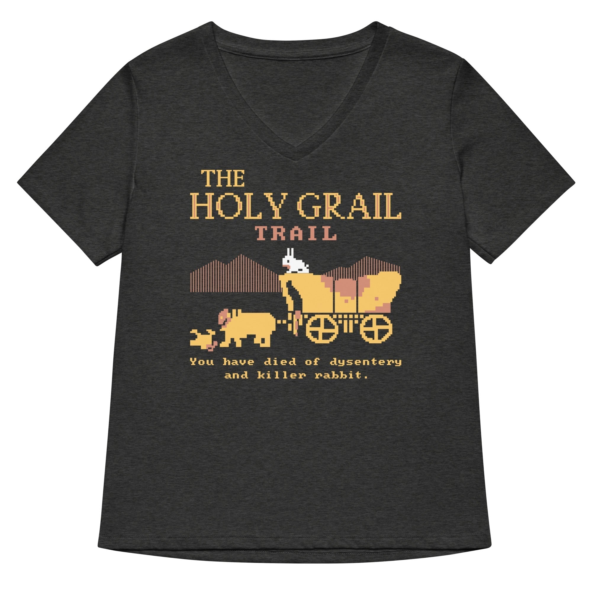 The Holy Grail Trail Women's V-Neck Tee Hoodie, Sweatshirt | CoreVibeTees.com (Image 3)