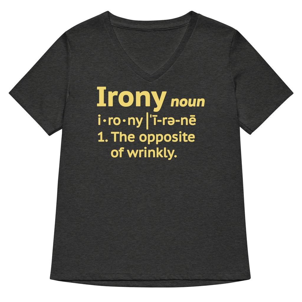 Irony Definition Women's V-Neck Tee Hoodie, Sweatshirt | CoreVibeTees.com (Image 3)