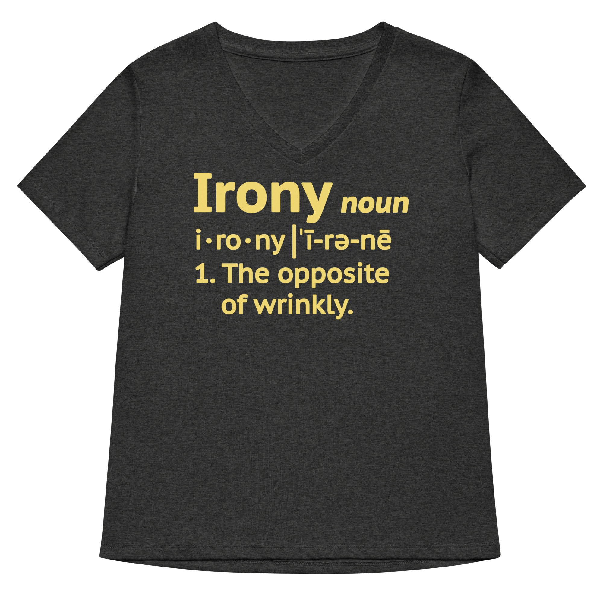 Irony Definition Women's V-Neck Tee Hoodie, Sweatshirt | CoreVibeTees.com (Image 3)