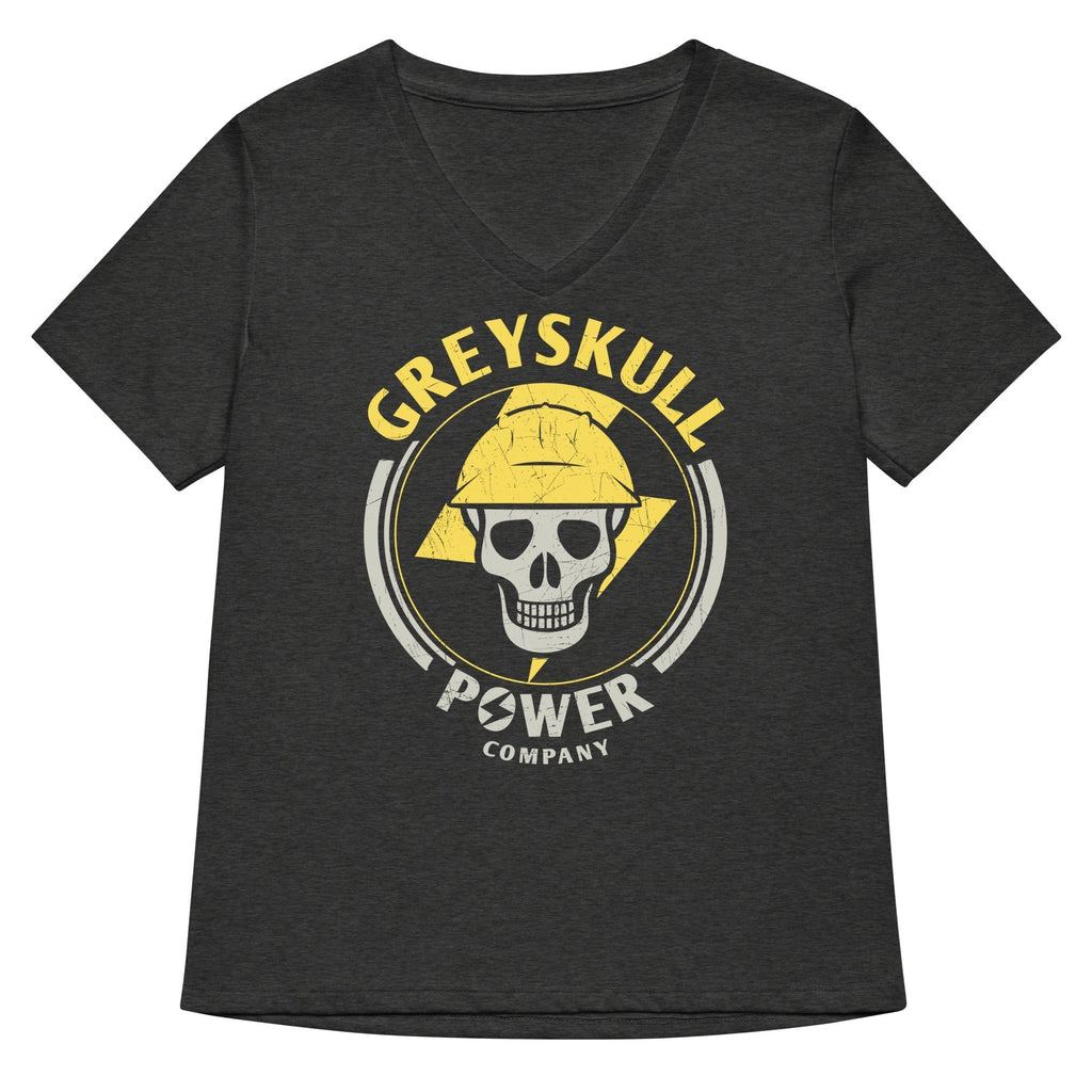 Greyskull Power Company Women's V-Neck Tee Hoodie, Sweatshirt | CoreVibeTees.com (Image 3)
