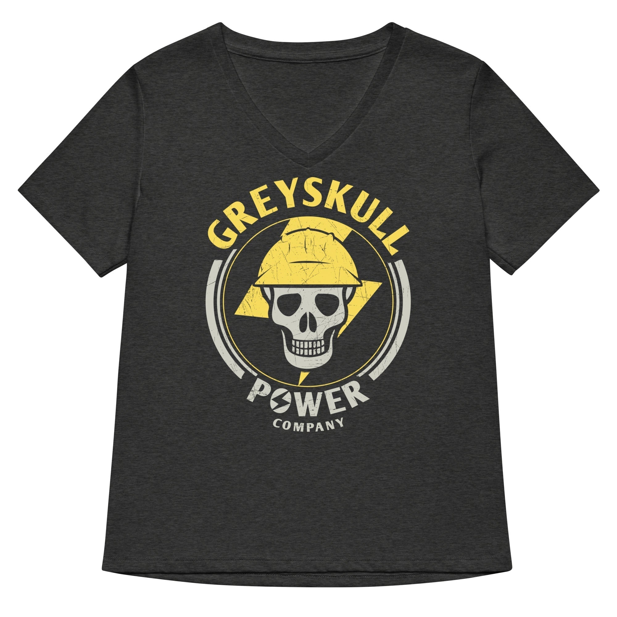 Greyskull Power Company Women's V-Neck Tee Hoodie, Sweatshirt | CoreVibeTees.com (Image 3)