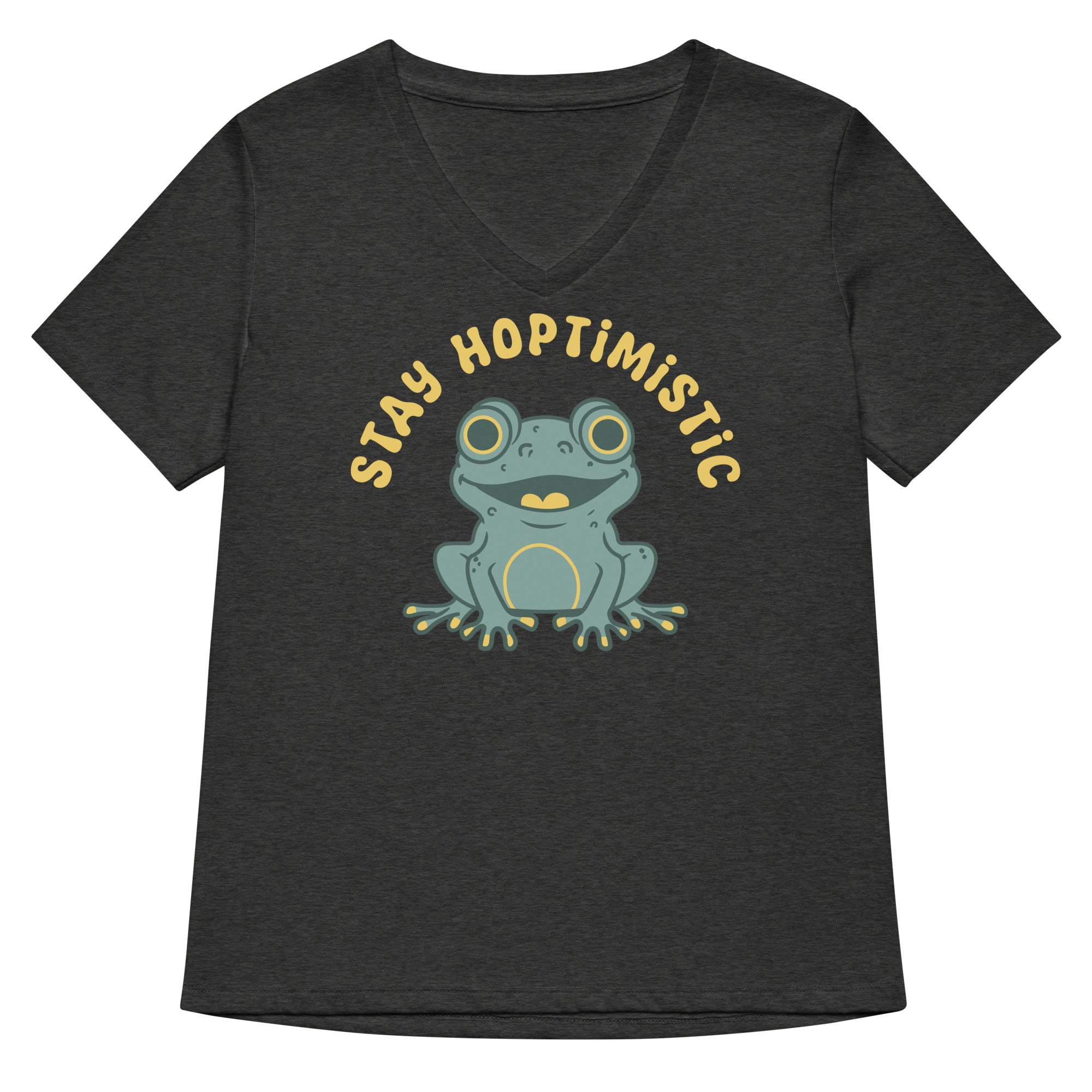 Stay Hoptimistic Women's V-Neck Tee Hoodie, Sweatshirt | CoreVibeTees.com (Image 3)