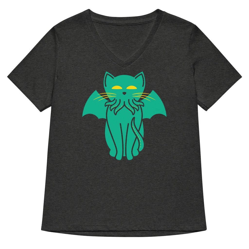 Cathulhu Women's V-Neck Tee Hoodie, Sweatshirt | CoreVibeTees.com (Image 3)
