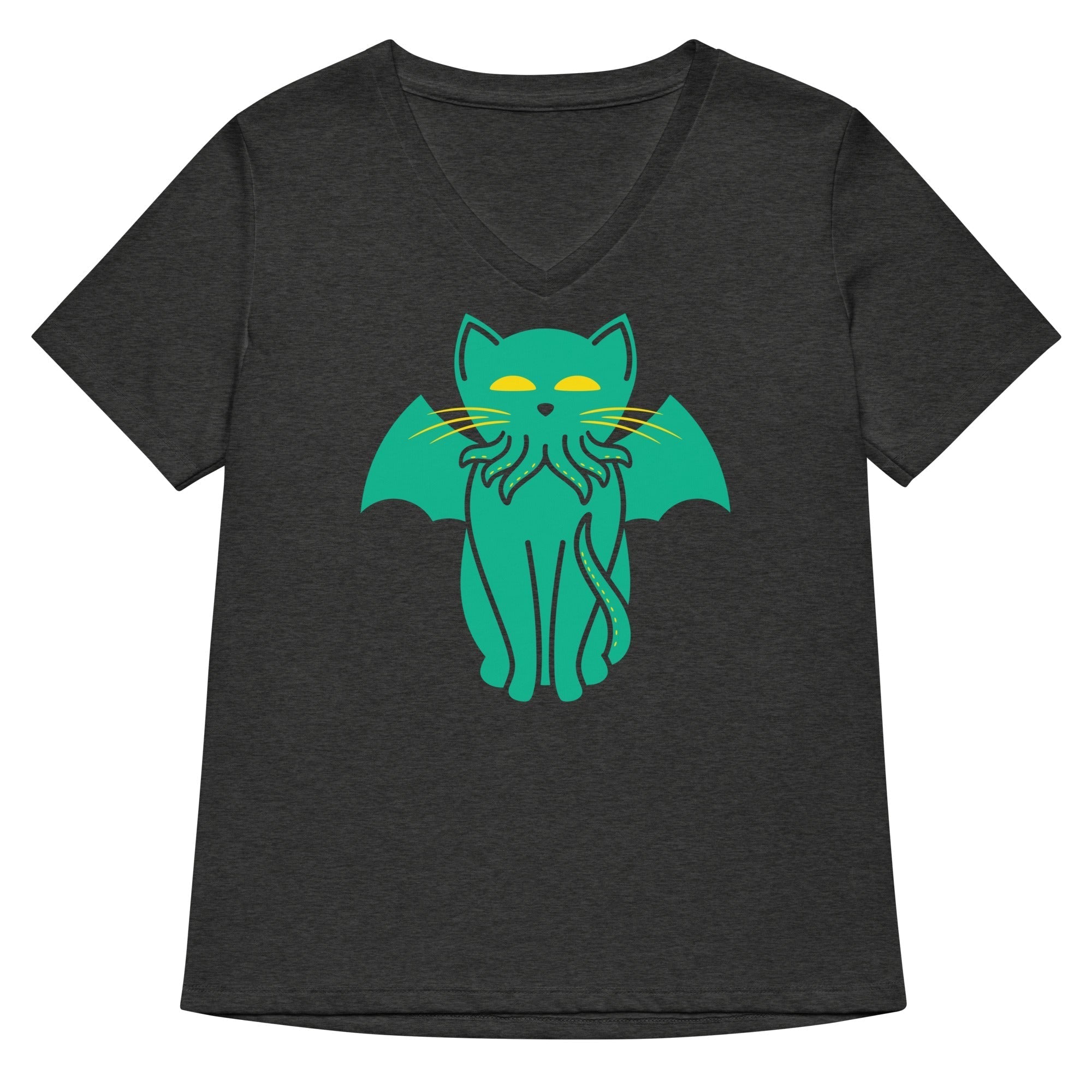 Cathulhu Women's V-Neck Tee Hoodie, Sweatshirt | CoreVibeTees.com (Image 3)